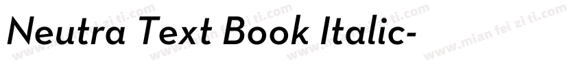 Neutra Text Book Italic字体转换
